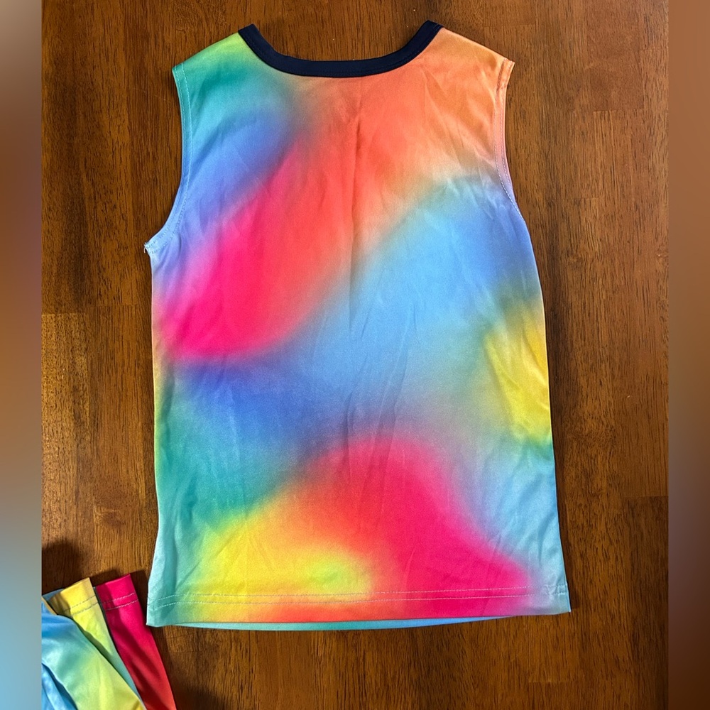 Rainbow Athletic Muscle Tank & Shorts Set | Boys Size 5/6 | Colorful Activewear - Picture 3 of 9